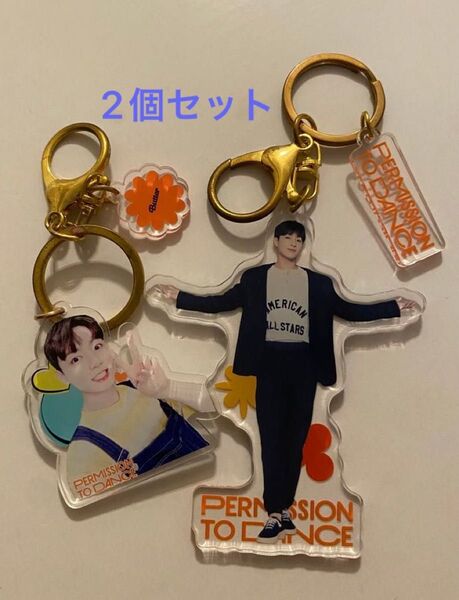 BTS グク JK キーホルダー 2個セット センイル マスター 韓国カフェ 新品