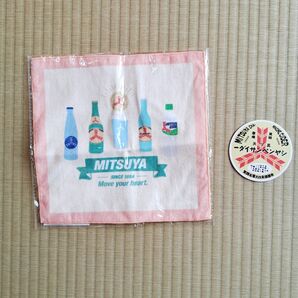 【新品未使用】アサヒ 三ツ矢サイダー オリジナルハンドタオル&コースター(非売品)