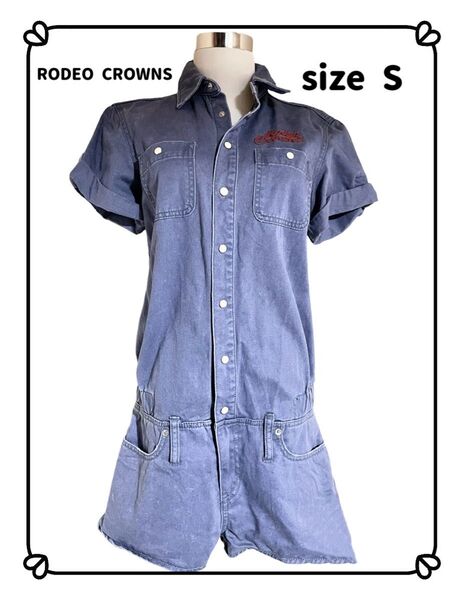 ロデオクラウンズ RODEO CROWNS ロンパース 半袖 ショートパンツ