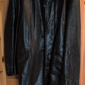 CIGAR BRANCH 豚革 ロングコート 黒光沢 M