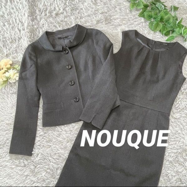 2810【NOUQUE】ノースリーブワンピース(38)ジャケット セットアップ