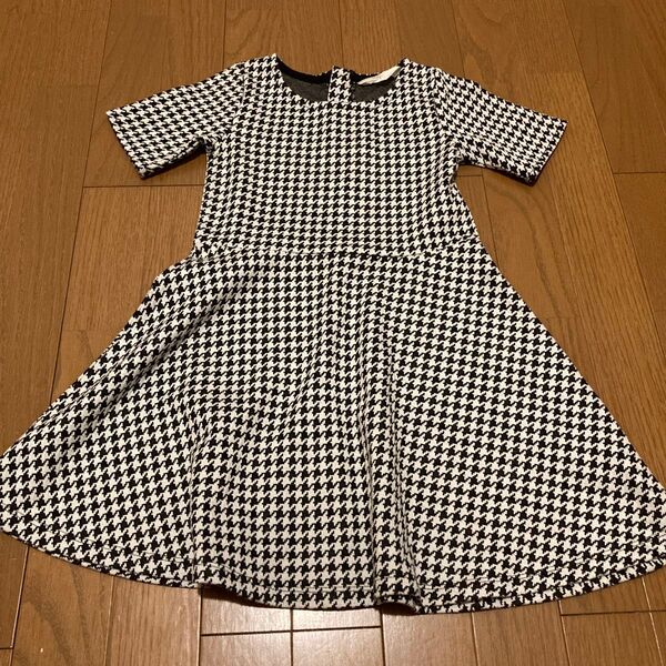 女の子 ワンピース 黒白 ギンガムチェック H&M