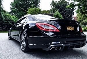 ★ベンツ W218 CLS AMG前期用 4本出し対応ディフューザー /カーボンディフェーザー/リアスポイラー/アンダーリップ/綾織/メルセデス/FRP有