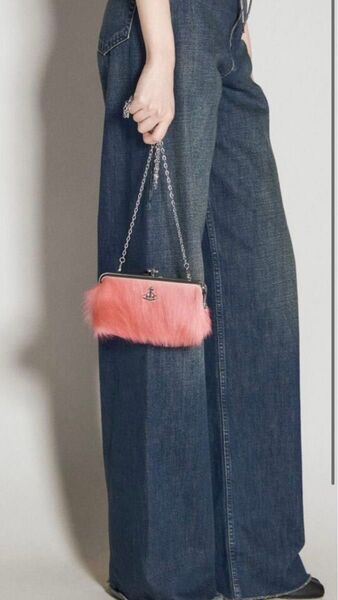 vivienne westwood ハラコ バッグ ピンク ファー袋付き ショルダーバッグ バッグ 2WAYバッグ ハンドバッグ