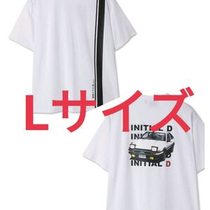Lサイズ メンズ Tシャツ(頭文字D)藤原拓海 86トレノ バックプリント 藤原とうふ店