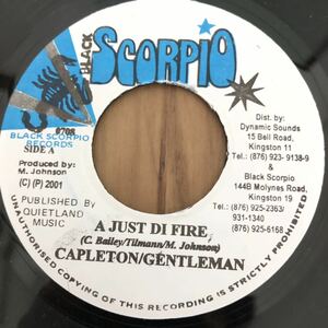 送料無料★レア Justice Riddim コンビネーション!! A JUST DI FIRE / CAPLETON & GENTLEMAN★