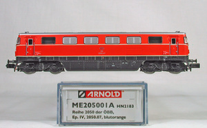 MTR #ME205001A (ARNOLD #HNS2183)　ＯｅＢＢ（オーストリィア国鉄） Ｒｈ.２０５０型 ディーゼル機関車　ブラッドオレンジ塗装