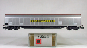 ARNOLD #70554 ＤＢ（旧ドイツ国鉄）Ｈｂｉｓ８型高容量ボギー有蓋車 ＴＲＡＮＳＷＡＧＧＯＮ