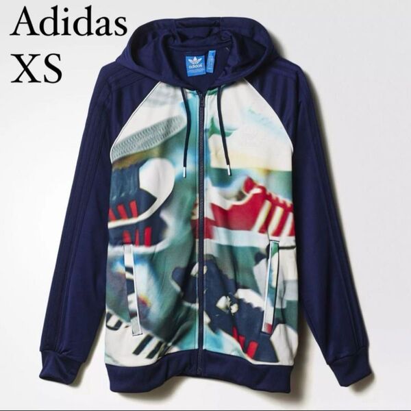 希少★ アディダス グラフィックデザイントラックジャケット パーカー トレーナー 長袖 スウェット フーディー adidas