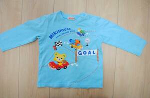 ☆ミキハウス☆MIKIHOUSE☆カーレース長袖Tシャツ☆サイズ90