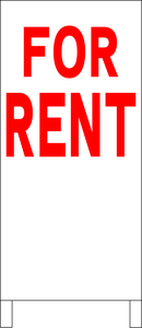 シンプルＡ型スタンド看板「FOR RENT（赤）」【不動産】全長１ｍ・屋外可