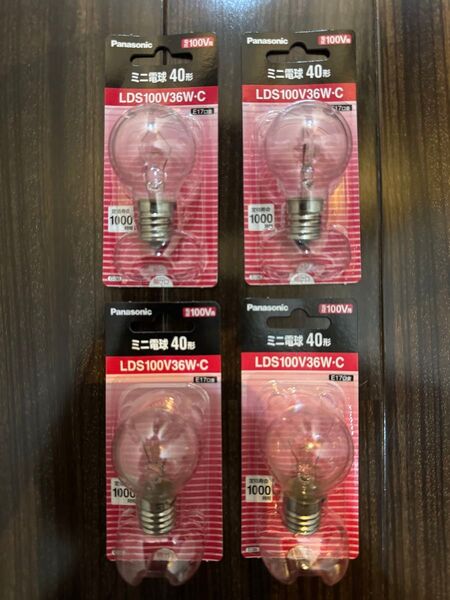 Panasonic ミニ電球 LDS100V36WC 4個