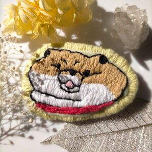 刺繍ブローチ 柴犬 拒否犬