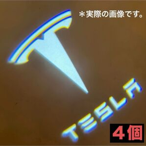 テスラ カーテシランプ プロジェクターライト モデルS/Y/3/X 4個セット