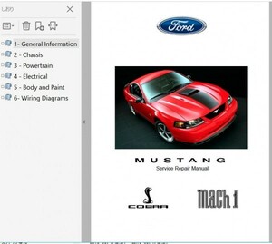 マスタング 整備書 修理書 リペアマニュアル　2003 FORD MUSTANG GT Mach1 COBRA ムスタング コブラ マッハ１