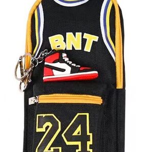 【新着】ペンケース 筆箱 バスケットボール キーホルダー付き バスケ NBA コービー