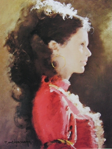 Takehiko Miyanaga, Ruina, pinturas raras de libros de arte, Hermosa mujer pintando, escritor popular, Nuevo y enmarcado., kan, cuadro, pintura al óleo, retrato