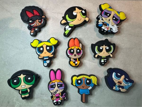 クロックス アクセサリー ジビッツ パワーパフガールズ パワパフ かわいい 韓国 人気 10個セット