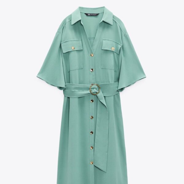 ZARA シャツワンピース