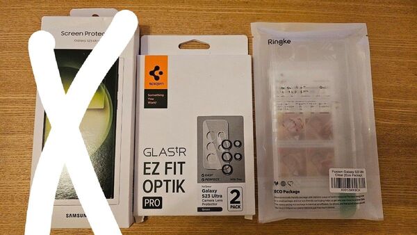 Galaxy S23 ULTRA spigen カメラレンズカバー Ringle TPU ケース