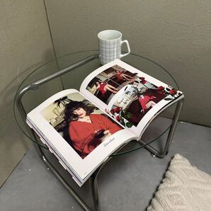 ガラステーブル クリアテーブル 韓国風 サイドテーブル天板50cm