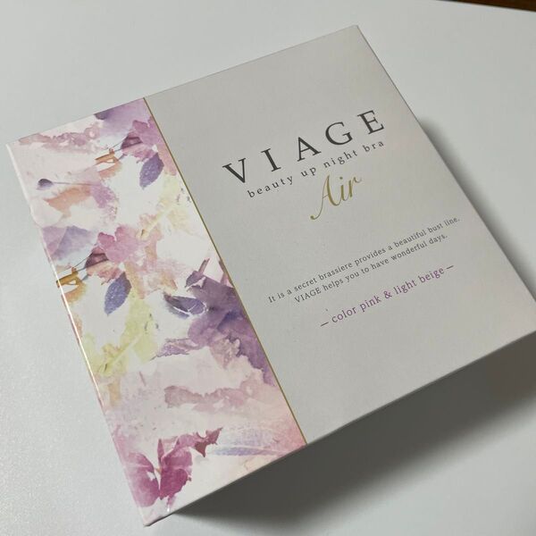 VIAGE ビアージュ ビューティーアップナイトブラ 【エアー】 ピンク×ライトベージュ Mサイズ ナイトブラ ヴィアージュ