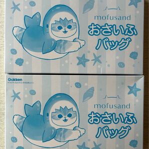 即決★送料込★キラピチ付録【2点×mofusand モフサンド おさいふバッグ サメにゃん】2024年8月号 付録のみ匿名配送
