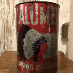 【送料込み】CALUMET 缶 特大 カン tin 1960年代 ヴィンテージ ネイティブアメリカン US アンティーク ビンテージ 店舗什器 インディアン