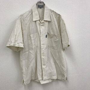 YUKI TORII HOMME button down border short sleeves shirt L size Yuki Torii 