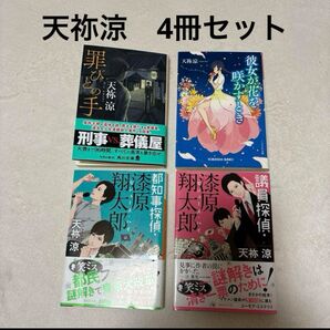 天祢涼☆罪びとの手 彼女が花を… 漆原翔太郎 議員探偵 都知事探偵☆4冊セット
