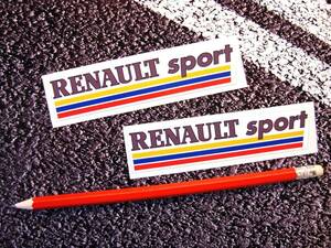 送料無料 RENAULT Sport ルノー スポーツ ステッカー デカール 2枚セット 11cm x 2.5cm