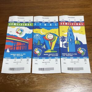 第1回WBC2006 決勝・準決勝チケット 侍ジャパン 世界一