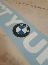 送料無料 BMW Respect your elders Spoiler bumper Decal Sticker バンパー ステッカー シール デカール ホワイト 56cm x 4cm_画像2