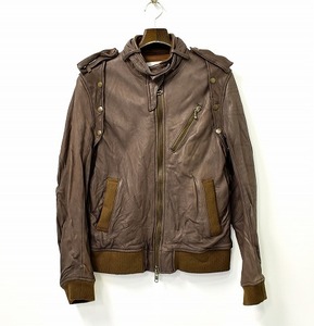 markama-kaMEMBERS ONLY TYPE LEATHER JACKET BROWN 2 жесткость z on Lee модель кожаный жакет BLOUSON блузон лучший VEST