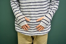 Knitchy （ニッチー）Wholegarment alpaca long pullover KNIT アルパカ ボーダーロングプルオーバーニットセーター GREY M_画像6