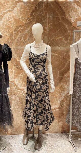 SNIDEL ジャガードキャミナロージャンスカ 花柄 Dress