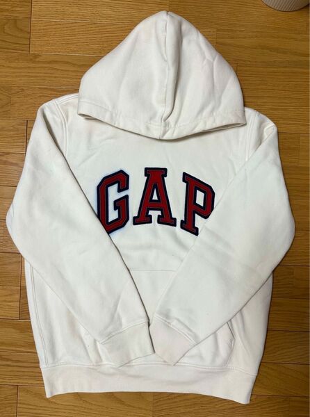 GAP ロゴ カーボナイズド フリース プルオーバーパーカー M