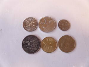 値下げ！インドネシア　新旧コイン６枚