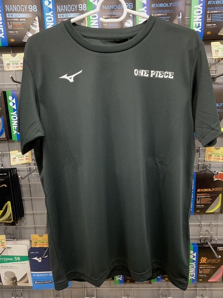 【MIZUNO 72JAB52009 XL 】MIZUNO(ミズノ)Tシャツ ブラック バドミントン 新品 未使用 タグ付 ワンピースコラボTシャツ 2024モデル