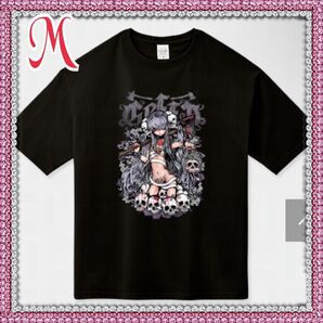 【新品未使用】ビッグシルエットTシャツ イラスト ロック タトゥー エロカワ M