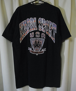 レア 90s USA製 ビンテージ KAPPA カッパ Tシャツ ドット ロゴ 黒 ブラック L アメリカ製 vintage KAPPA SPORT スポーツブランド JERZEES