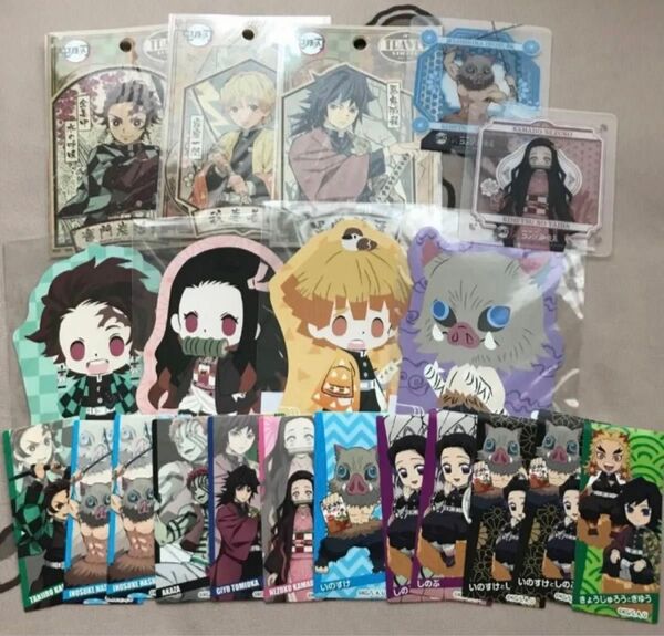鬼滅の刃 ポストカード ステッカー コースター グッズセット