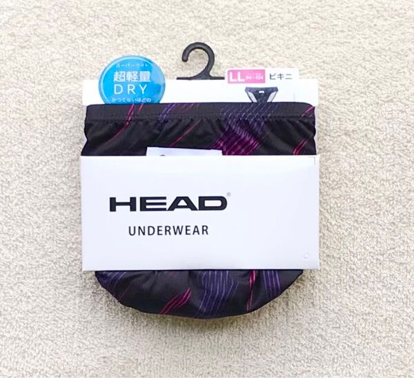 HEAD ビキニ ブリーフ LLサイズ デザイン ブラック×ピンク