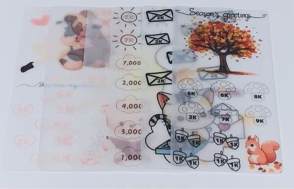 Saving sheet (6枚) 貯金シート