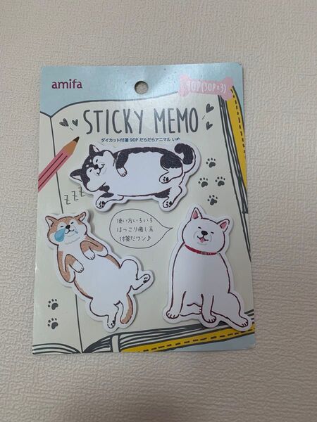 amifa 犬 柴犬 イヌ いぬ 付箋 わんわん わんこ