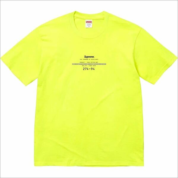 Supreme Standard Tee Yellow XLサイズ シュプリーム スタンダード Tシャツ イエロー