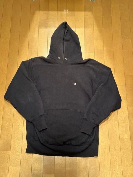 リバースウィーブ 黒 フーディー 90s XL USA