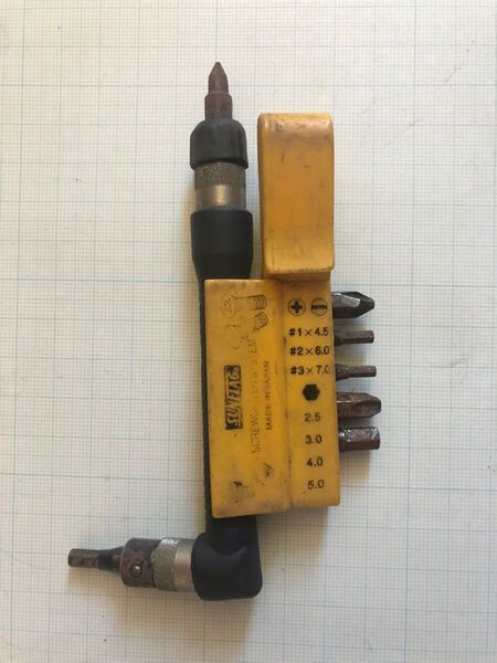ビット 工具 六角軸 ハンドツール プラスマイナスドライバー 六角レンチ オフセット4way