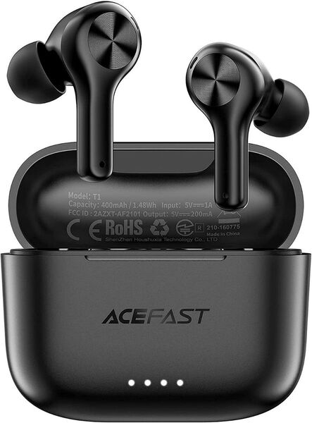 ワイヤレスイヤホン ACEFAST Bluetooth5.2 防水 クリアな音質 ノイズキャンセリング ブルートゥースイヤホン