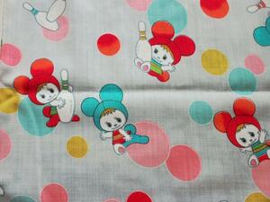  antique surface white map pattern kimono cloth * unused * polka dot bo- ring bear Chan one .* Moss Lynn * remake 